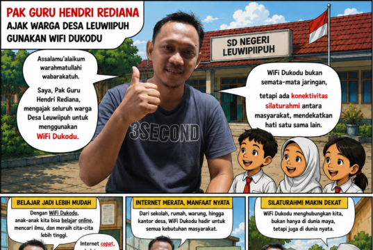 Pak Guru Hendri Rediana: Wifi Dukodu Bukan Sekadar Jaringan, Tetapi Jembatan Kekeluargaan Warga Desa Leuwiipuh Hendri Rediana, salah seorang Guru SD di wilayah Kecamatan Banjarsari, mengajak warga Desa Leuwiipuh untuk pasang wifi Dukodu, pada Minggu (19/07/2026).
