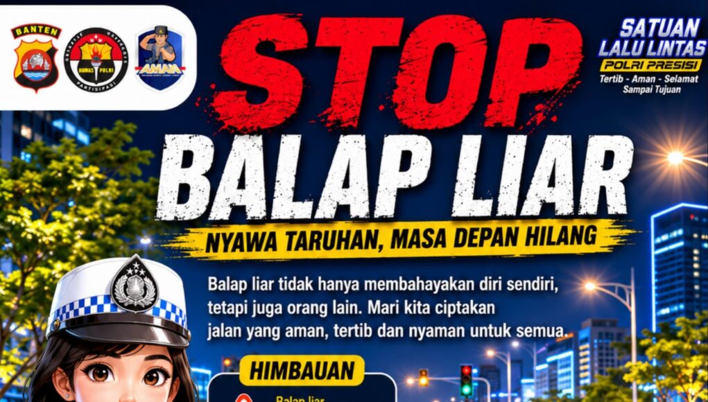 Demi Keselamatan Bersama, Polda Banten Edukasi Bahaya Balap Liar